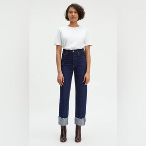 Levi’s Ribcage Straight High Rise Selvedge Jeans